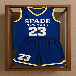 Blue Bespoke Basketball Uniform