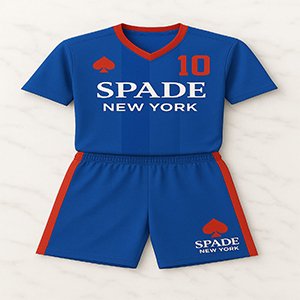 Blue soccer uniform