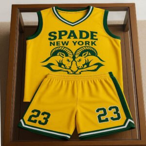 Yellow Custom Basketball Uniform