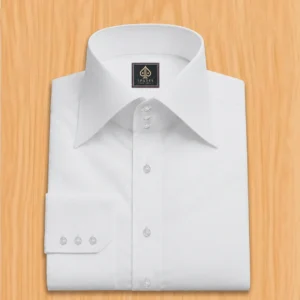 Big Collar White Dress Shirt: Giza Cotton