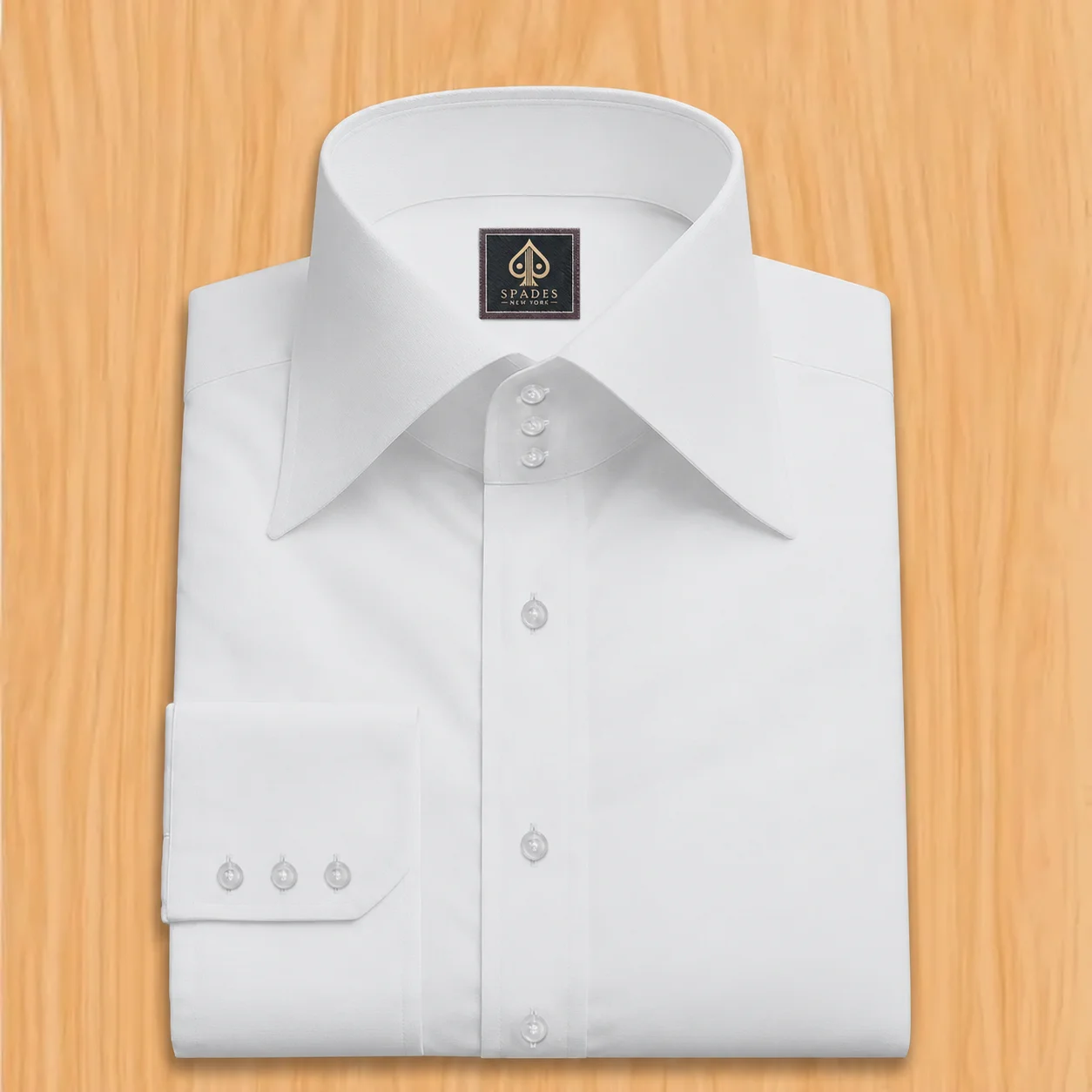 Big Collar White Dress Shirt: Giza Cotton