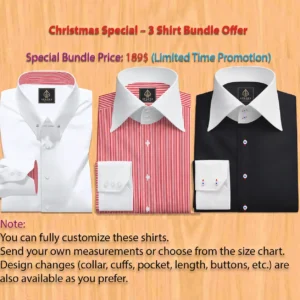 Christmas 3-Pack Dress Shirts Bundle